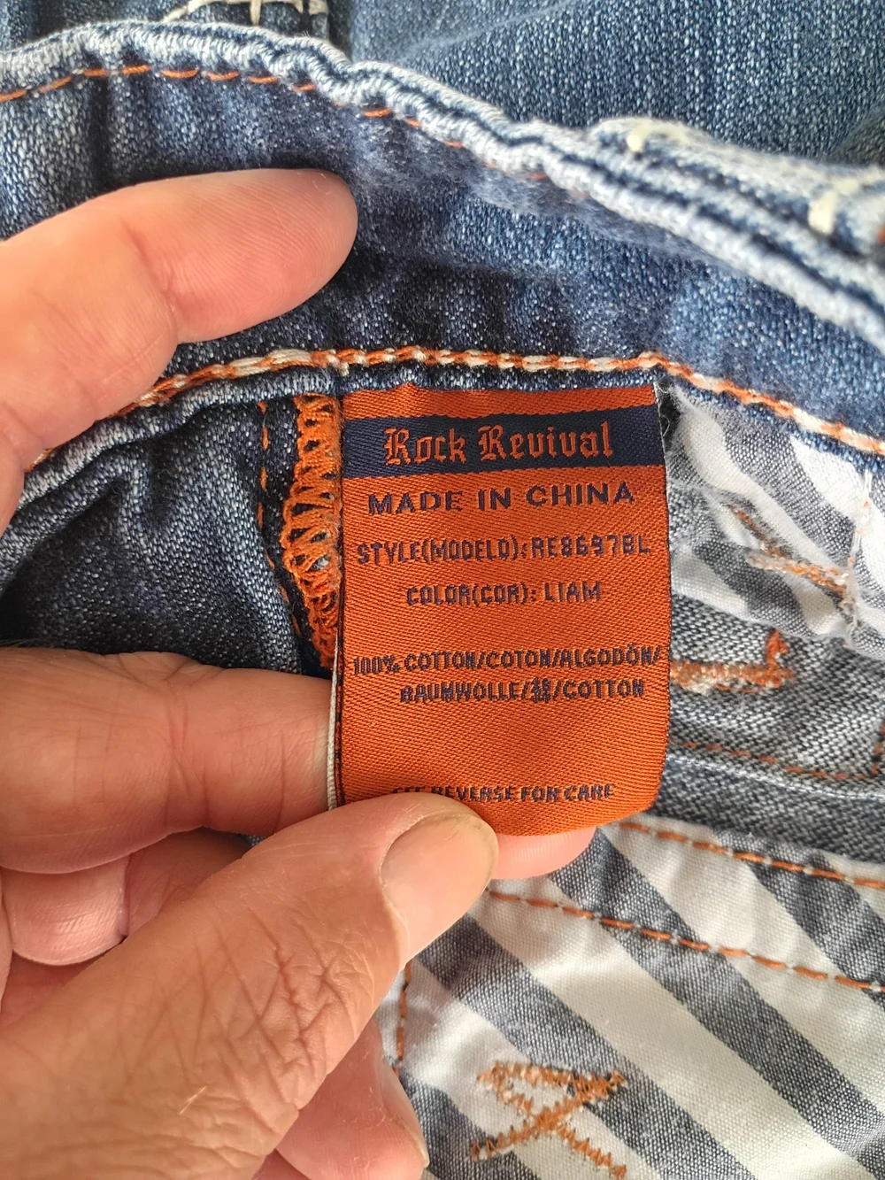 Rock Revival Men's Faded Blue Bootcut Jeans